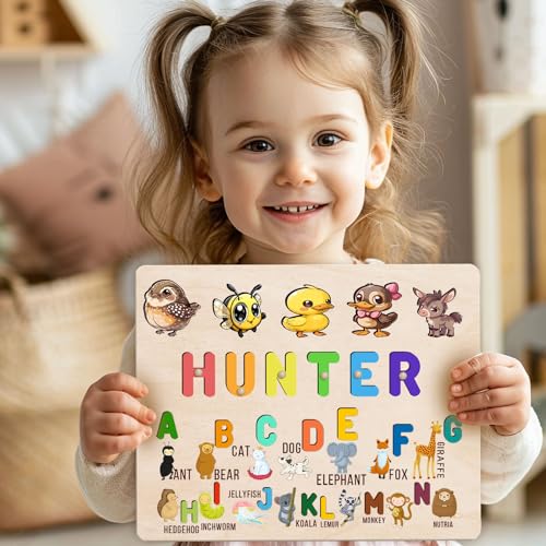 Personalized Wooden Name Puzzle for Baby Boy