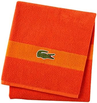 Lacoste Logo Bath Towel 30x52 Orangeade