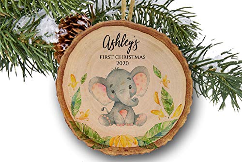 Personalized Baby Elephant Christmas Ornament 2020