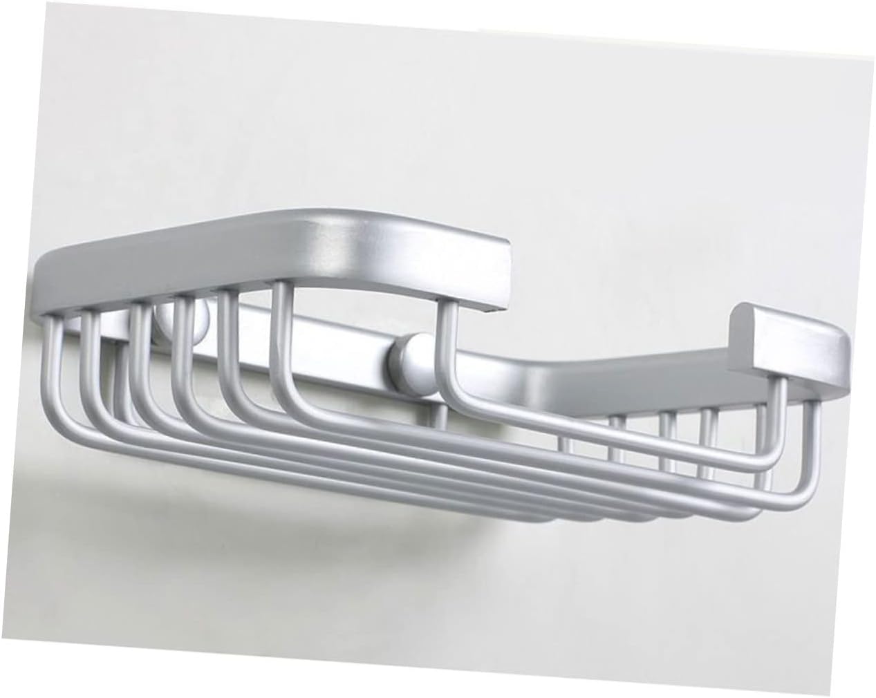 Modern Brushed Aluminum Soap Holder Organizer