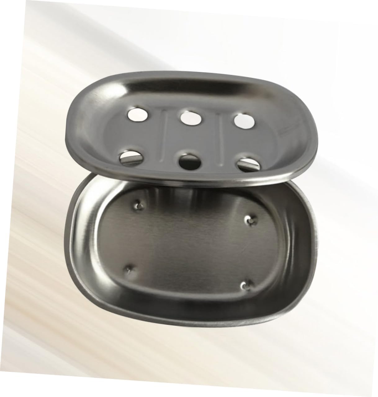 Anneome Stainless Steel Double Layer Soap Dish Holder Drainer