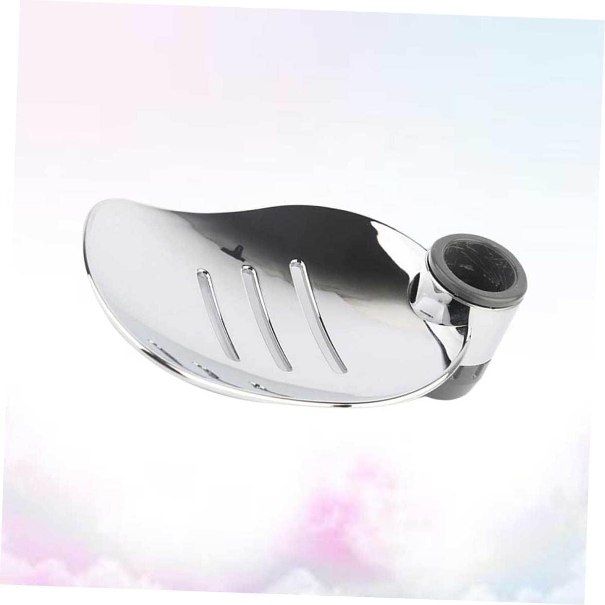 MUCKLILY 2Pcs Silver Soap Holder Tray for Bathroom Shower Kitchen