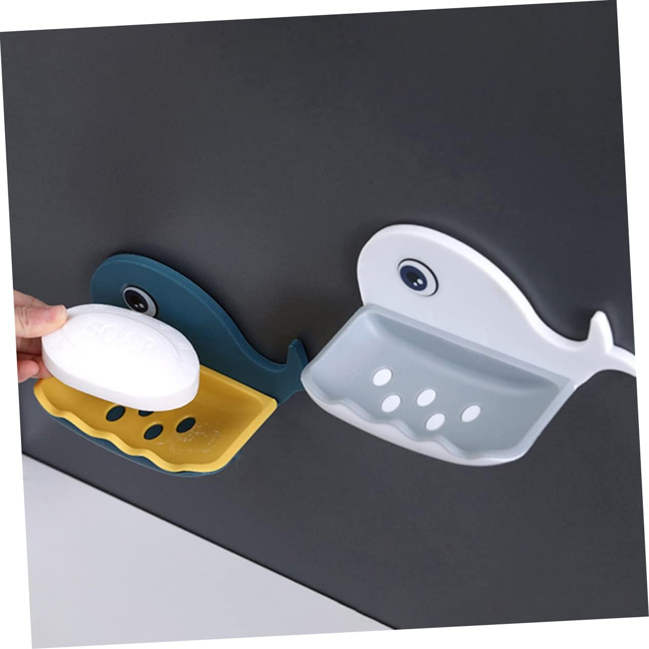 ABOOFAN Whale Shaped Wall Mounted Soap Holder