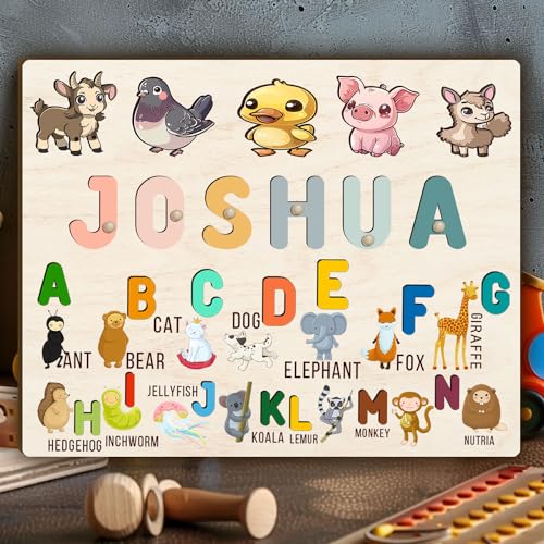 Personalized Wooden Name Puzzles for Toddlers 1-3