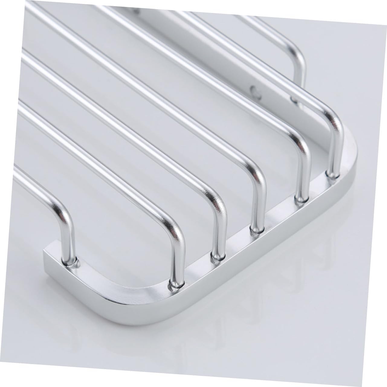 MAGICLULU Aluminium Soap Dish Holder with Drain Silver Finish