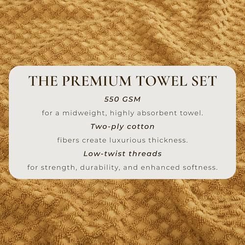 Great Bay Home Yellow Bath Towels 4 Pack - 54x27 Absorbent Towels