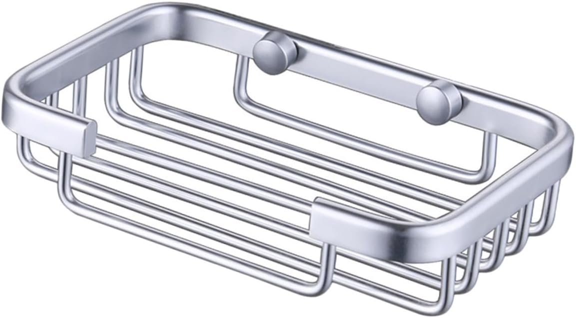 GLEAVI Aluminium Soap Holder Silver Drain Soap Dish