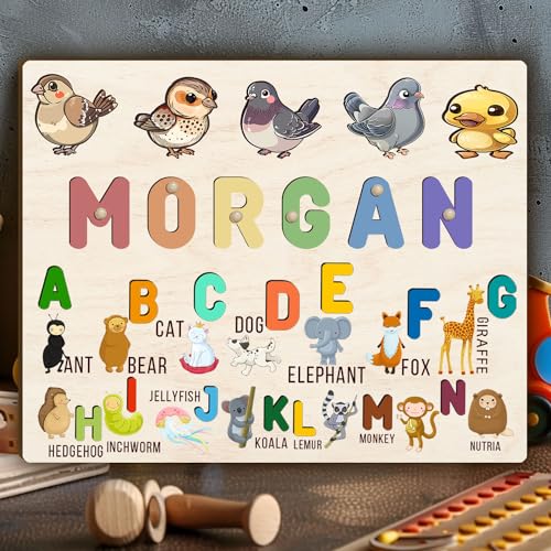 Personalized Wooden Name Puzzle for Kids 1-3 1