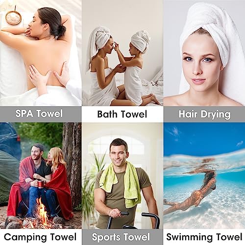 JML Luxury Spa Bath Towels 2 Pack 30x60 - 350GSM Plush Fleece Set