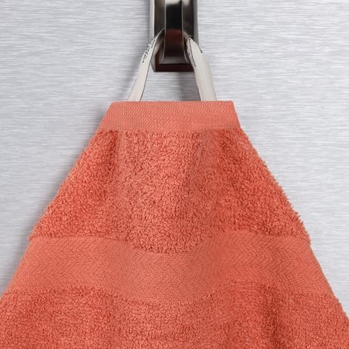 Superior 6-Piece Cotton Towel Set with Chevron Trim