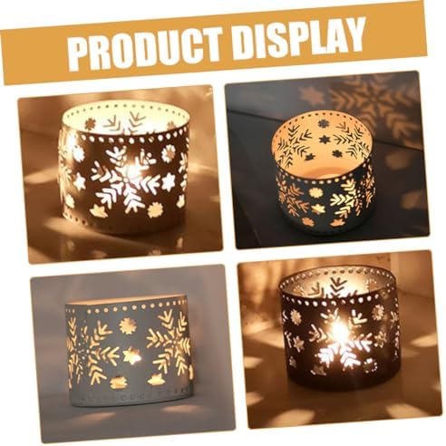Iron Christmas Candleholder Snowflake Home Decor