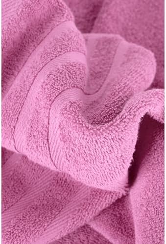 Rosyn Home Hotel Spa Quality 6 Piece Bath Towel Set Pink 1
