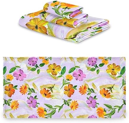 Senya Flower Bath Towels Set of 3 1