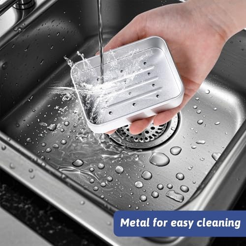 Durable Aluminum Soap Case with Lid for Travel