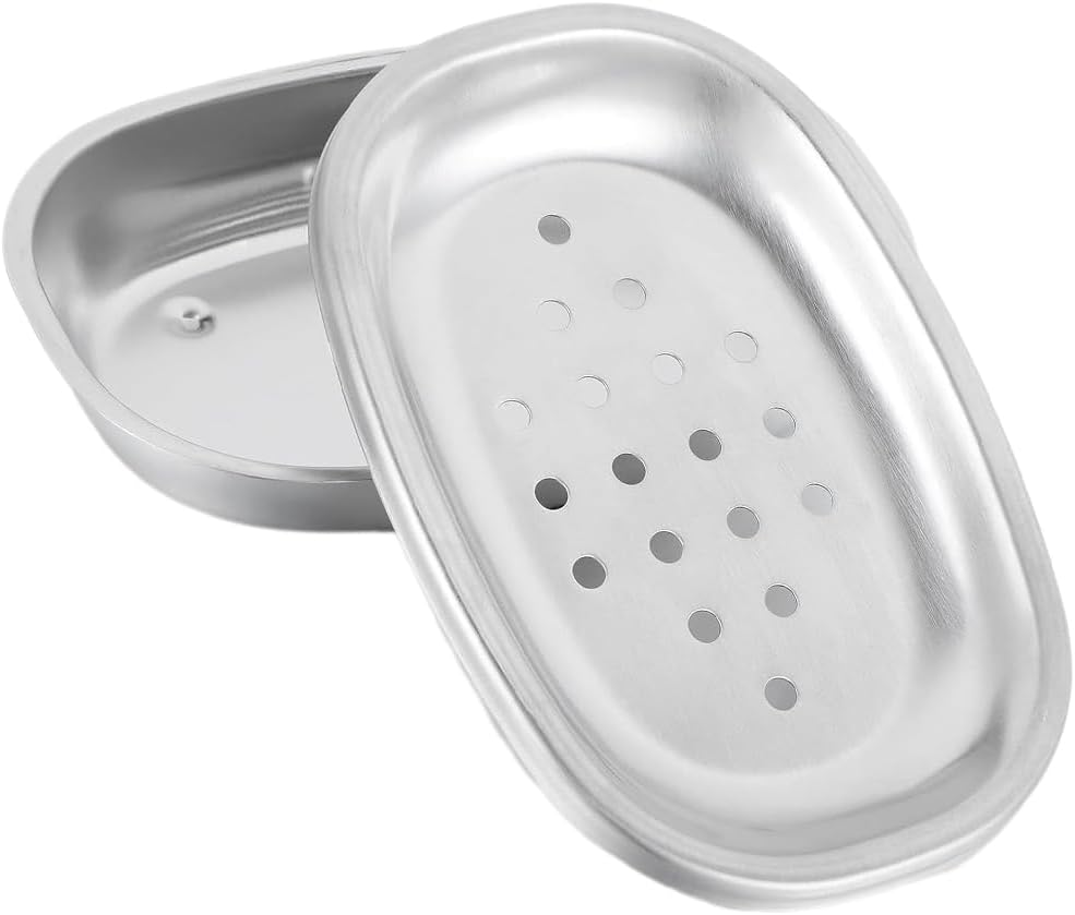 Stainless Steel Double Layer Soap Dish for Bathroom Shower