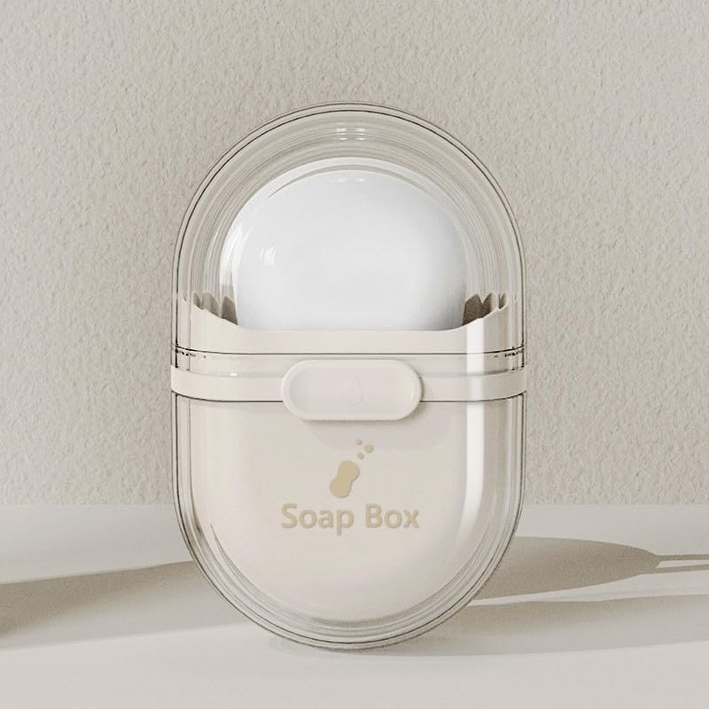 Bar Soap Travel Case with Lid and Draining Layer