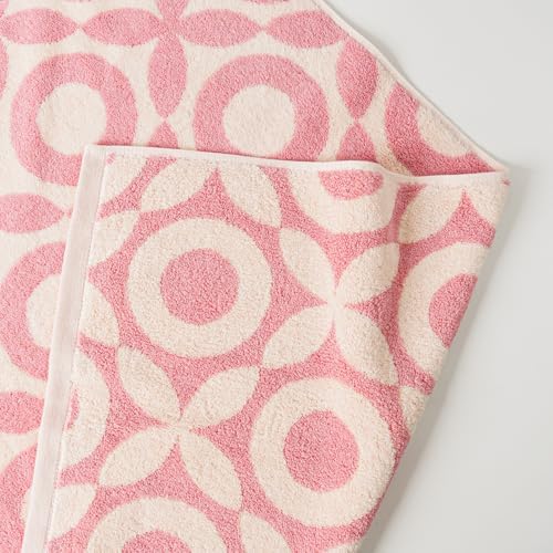 OX Pink Bath Towels Set of 2 Cotton 27x55 Inch