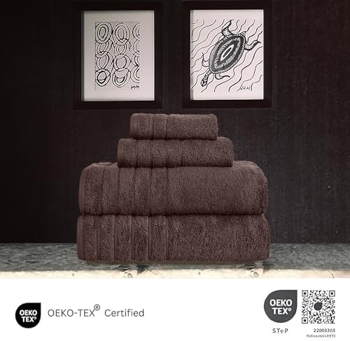 Towels Beyond Luxury 4 Piece Towel Set Chocolate