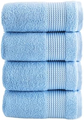 HALLEY Turkish Cotton Towel Set Pack of 4 Powder Blue