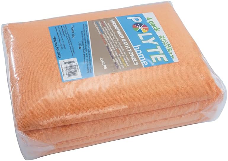 POLYTE Microfiber Bath Towel 57x30in Pack of 4