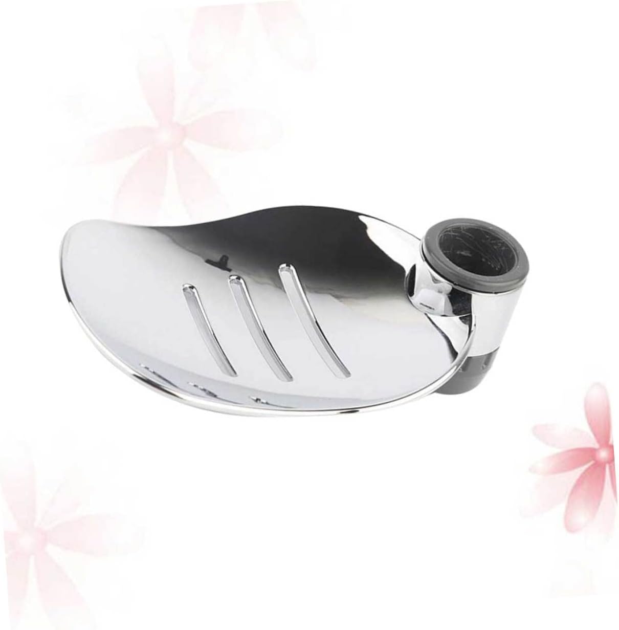 2pcs Silver Soap Holder Hollow Drain Design for Bathroom and Kitchen