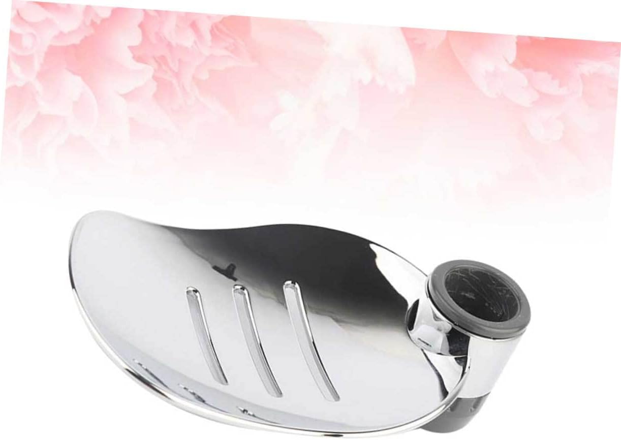 MUCKLILY 2Pcs Silver Soap Holder Tray for Bathroom Shower Kitchen