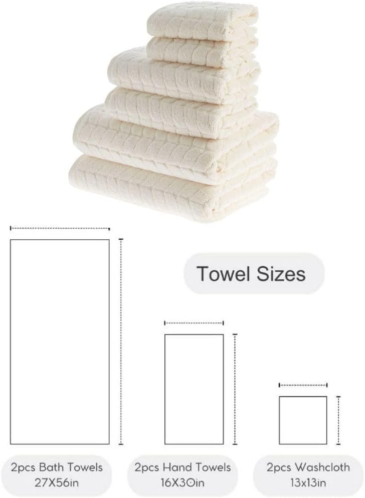 BAGNO MILANO Turkish Cotton Bath Towel Set 6 pcs Gray