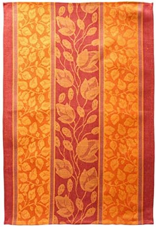 Armani International Foglio Kitchen Towel 20x28 Inch Orange-Gold