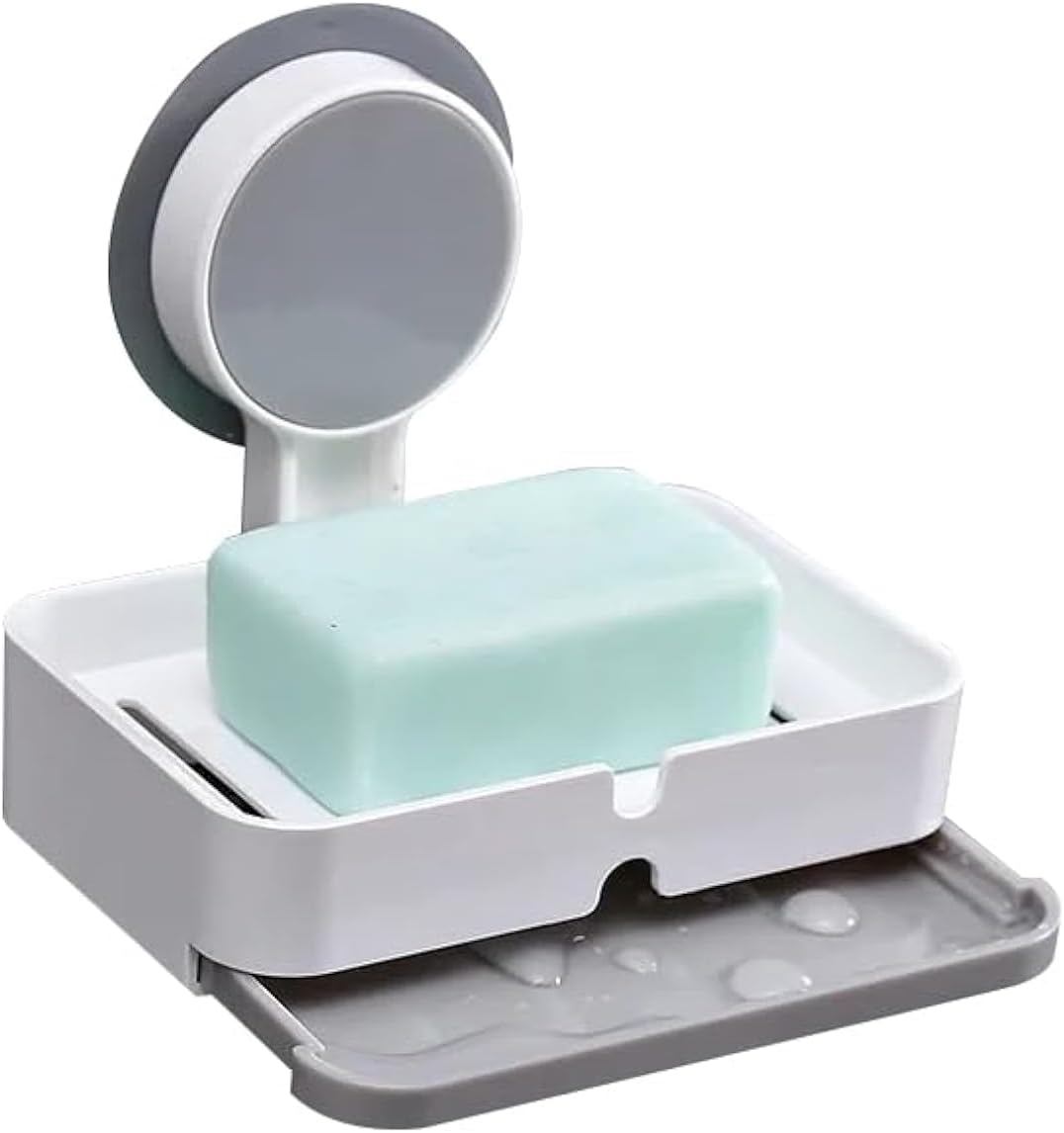 POTENTIA Adhesive Soap Holder - No Drilling Waterproof Removable