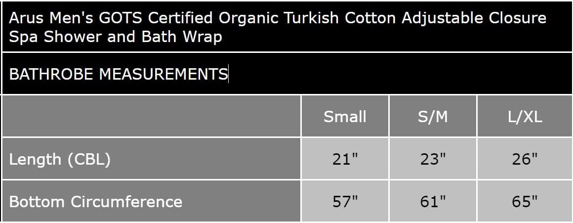 Arus Mens Organic Turkish Cotton Bathrobe 1