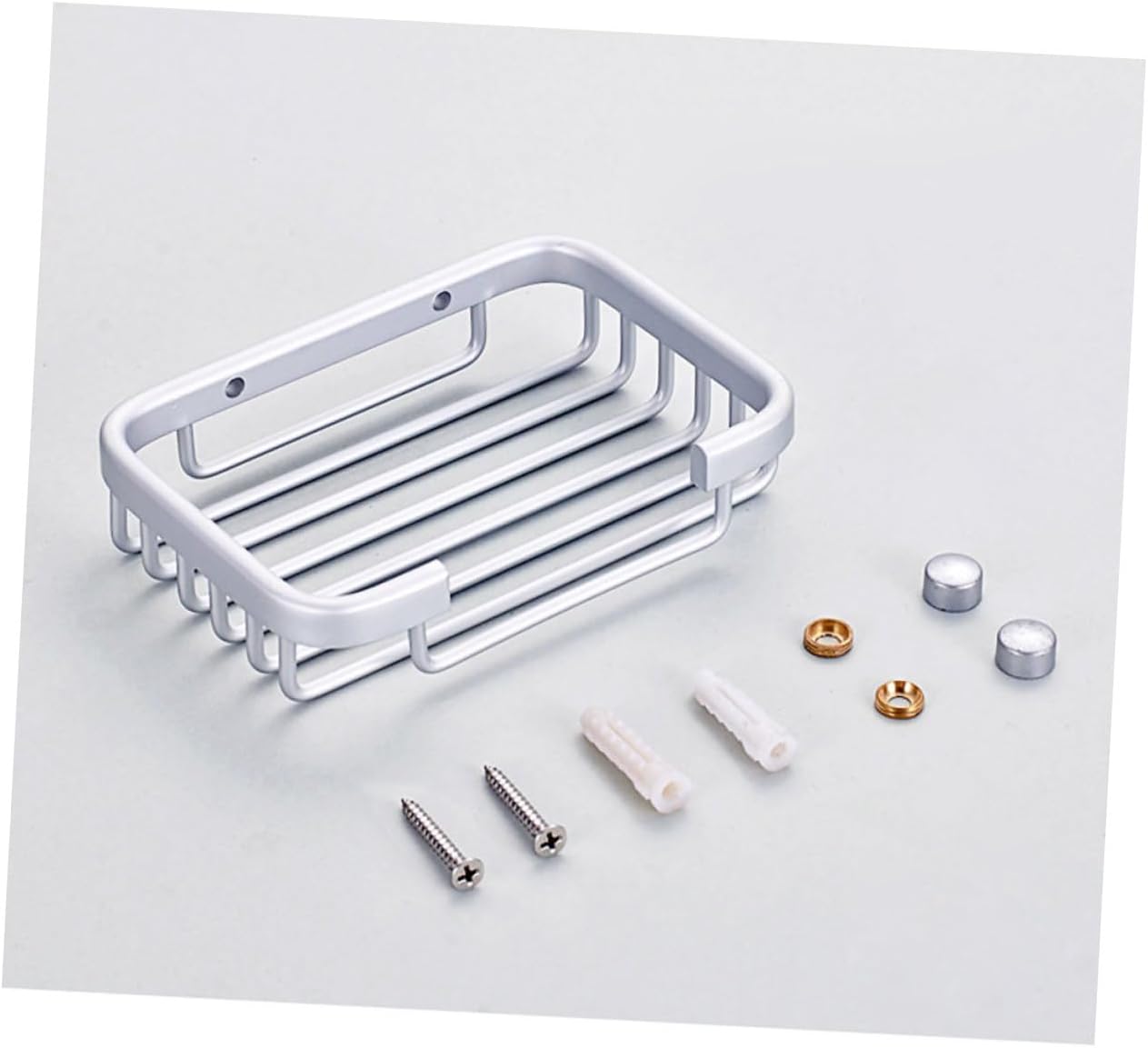 Modern Brushed Aluminum Soap Holder Organizer 1