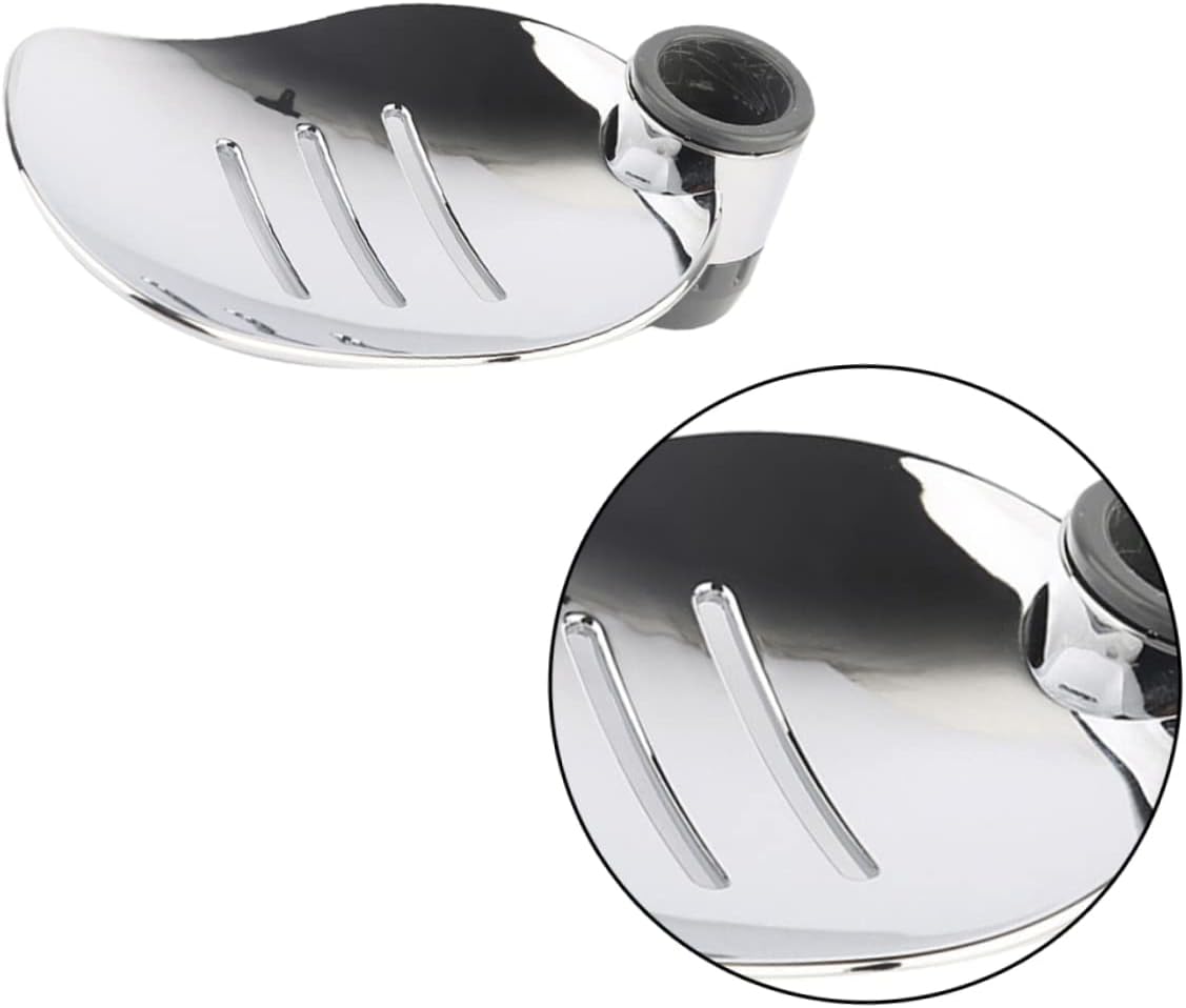 2pcs Silver Soap Holder Drainage for Shower and Bathroom Storage