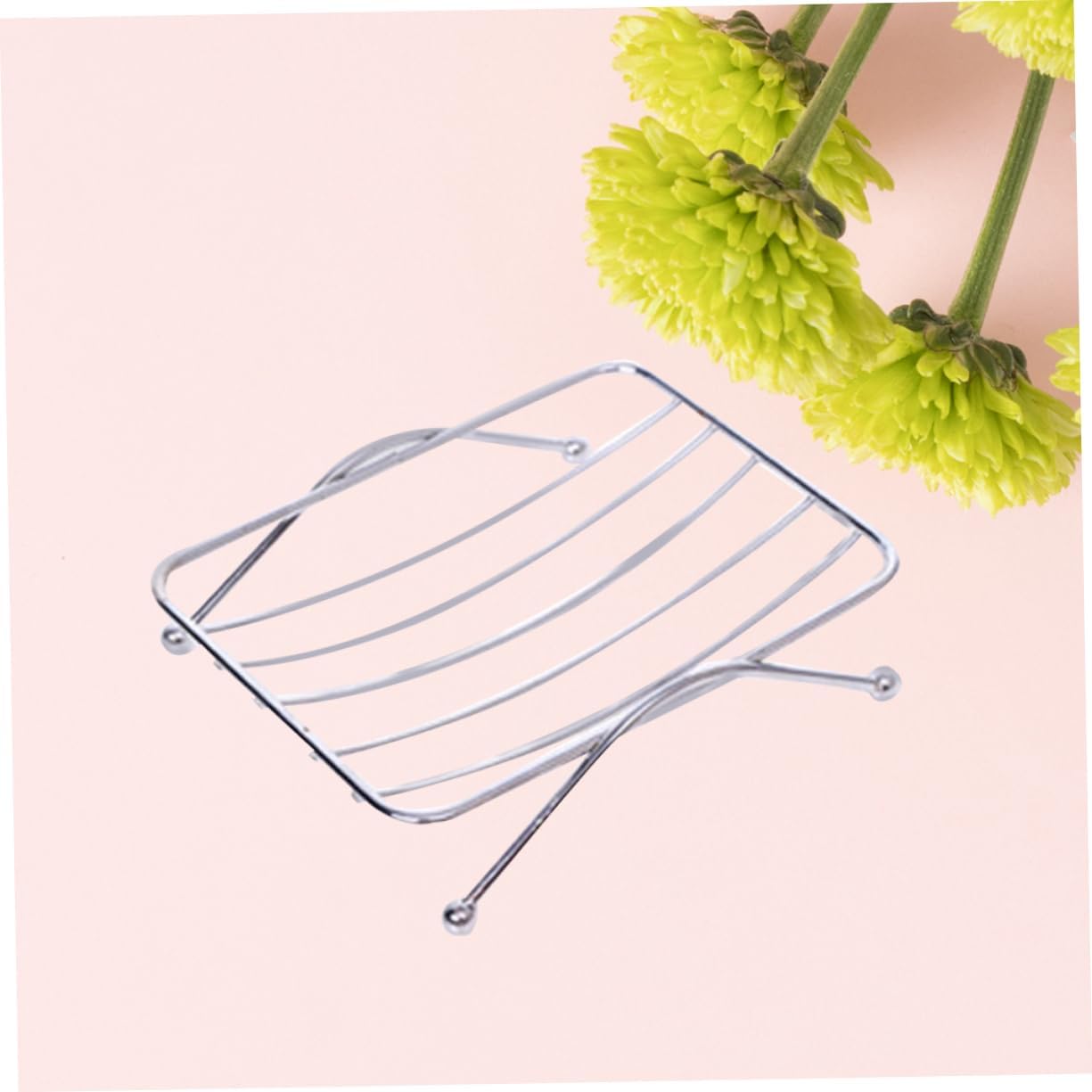 Stainless Steel Hollow-Carved Soap Dish Wall Mount Holder for Bathroom Kitchen