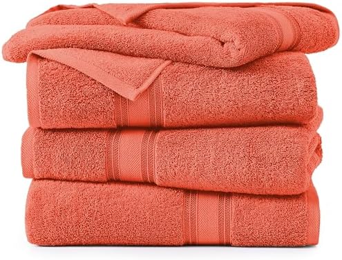 Lane Linen Luxury Hotel Bath Towel Set 4pcs 28x54