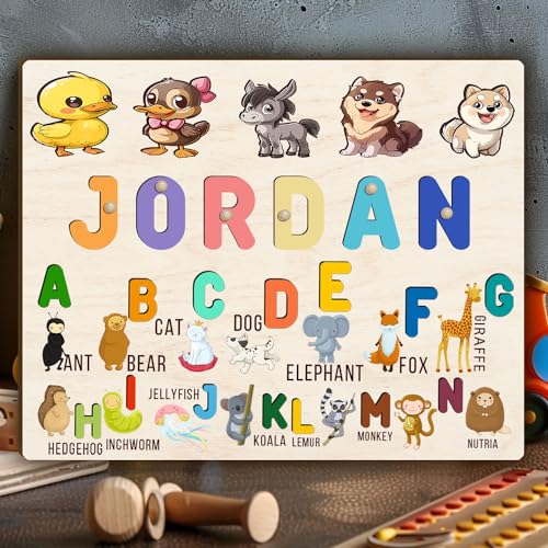 Personalized Wooden Name Puzzle for Baby Toddler