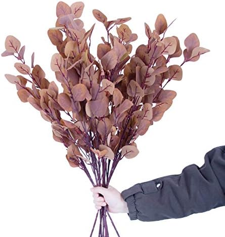 JD Artificial Silver Dollar Eucalyptus Plants 5PCS
