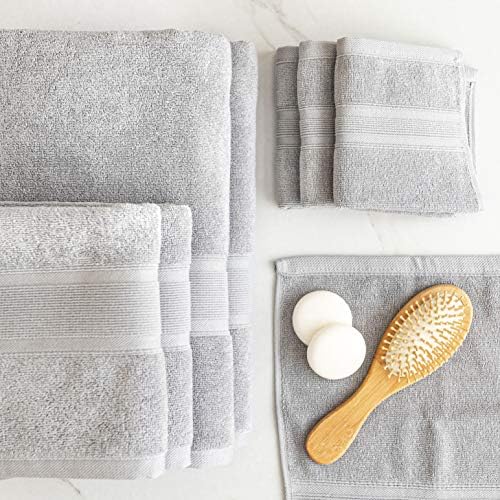 Luzia 8-Piece Bathroom Towel Set - Light Grey