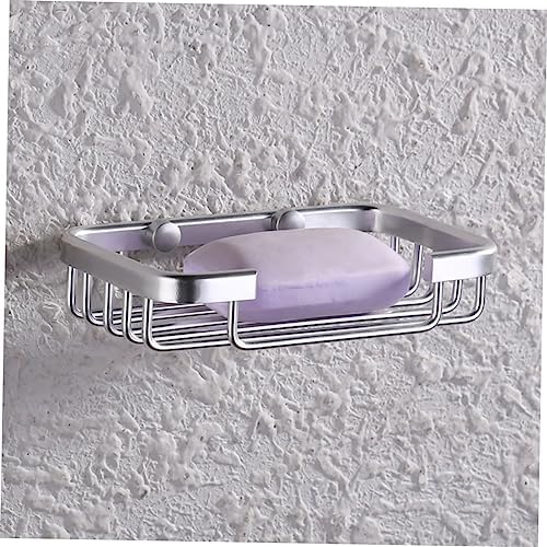 MAGICLULU Aluminium Soap Dish Holder with Drain Silver Finish