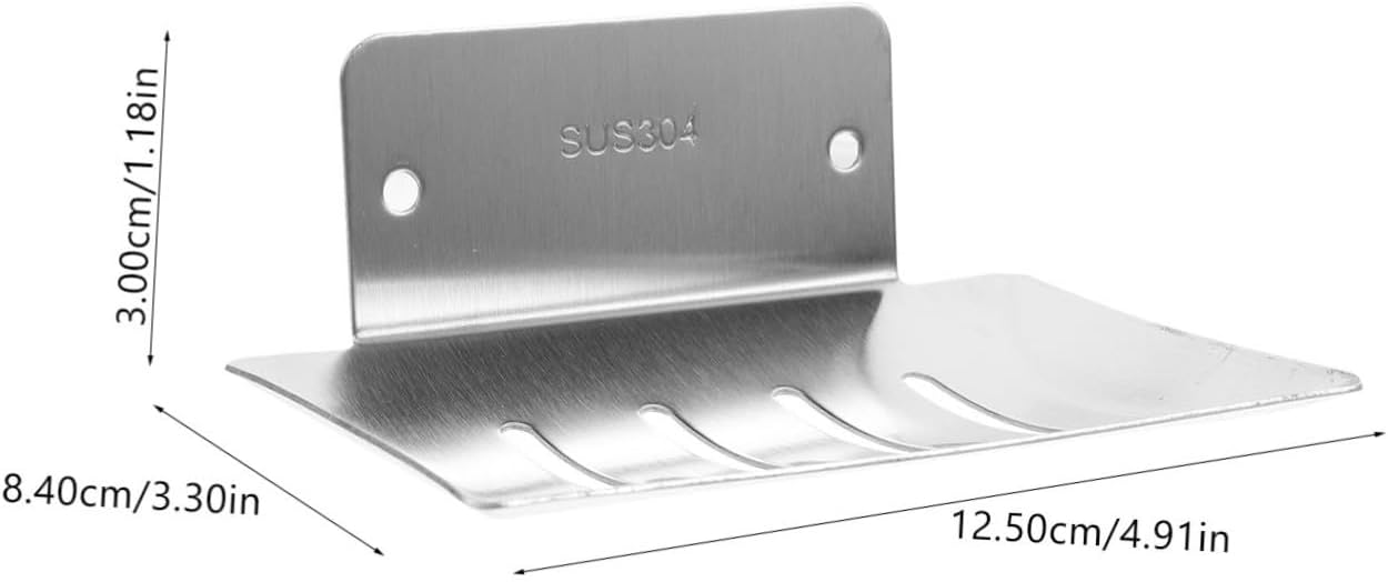 CONGARTENO Punch Wall Mount Soap Dish Silver Finish