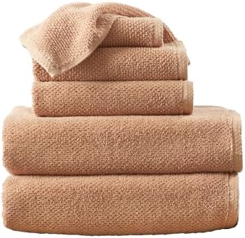 Great Bay Home Orange Bath Towels 6-Piece Set 1