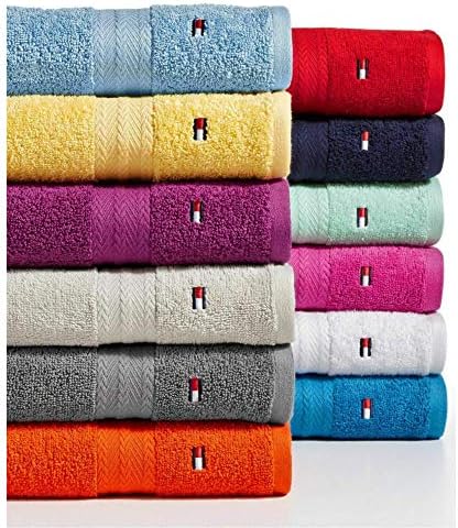 Tommy Hilfiger Solid Bath Towel 30 X 54 Inches Chinese Red