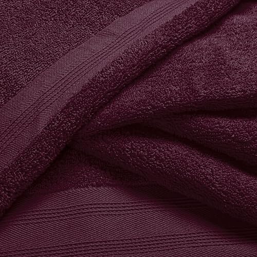 Ultra Soft Cotton Towel Set 6 Pack - Burgundy