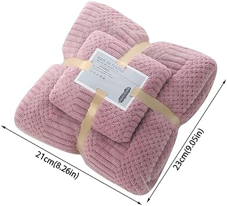 Coral Velvet Bath Towel Set of 6 with Washcloth