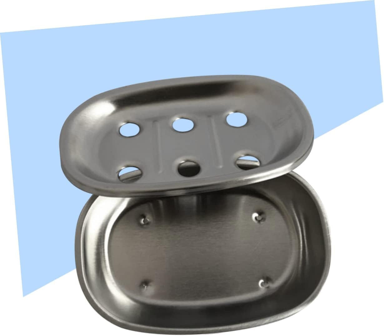 Anneome Stainless Steel Double Layer Soap Dish Holder Drainer