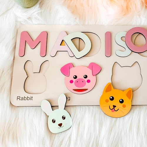 Zuzu Puzzle Personalized Baby Name with Animals