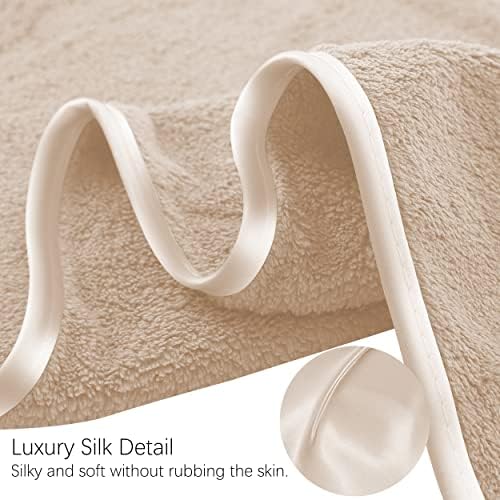 TENSTARS Luxury Silk Hemming Towel Set - 6 Pieces Brown 1