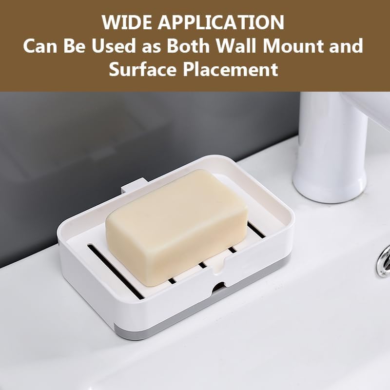 POTENTIA Adhesive Soap Holder - No Drilling Waterproof Removable