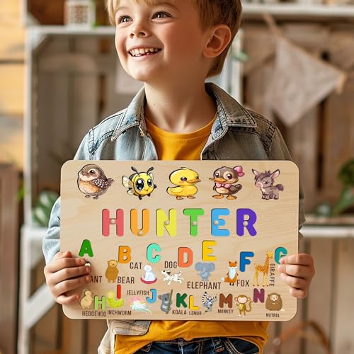 Personalized Wooden Name Puzzle for Baby Boy