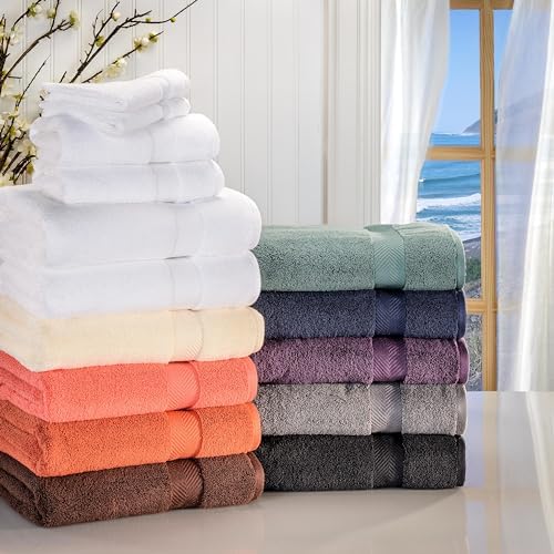 Superior Zero Twist Cotton Towel Set 6 Piece