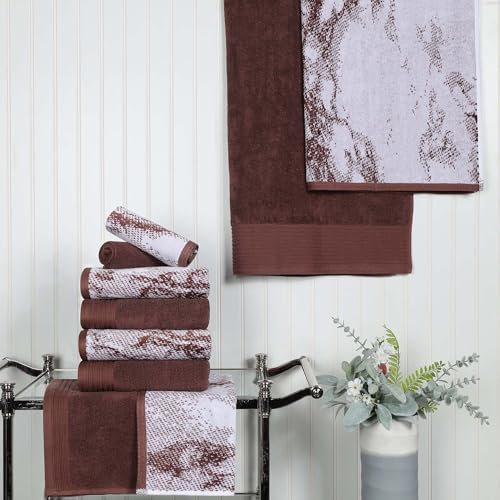 Superior Cotton 10-Piece Towel Set Brown